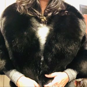 Authentic fur! Mink & fox stole. Made in Florence